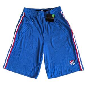 Vintage Marithe Francois Girbaud Mens L Light Jogger Shorts Baggy Knit Blue